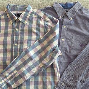 Men's Plaid and Gingham Button-Down Shirts